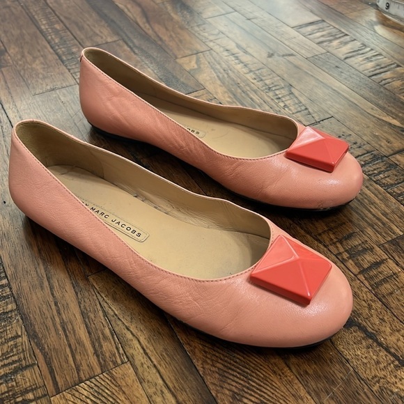 Marc by Marc Jacobs flats peach and orange leather size 37.5 or 6.5 to 7 - Picture 9 of 10